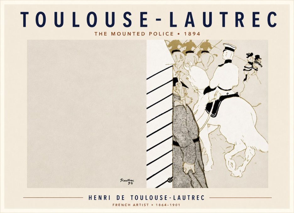 Toulouse-Lautrec The Mounted Police No5 - Affiche