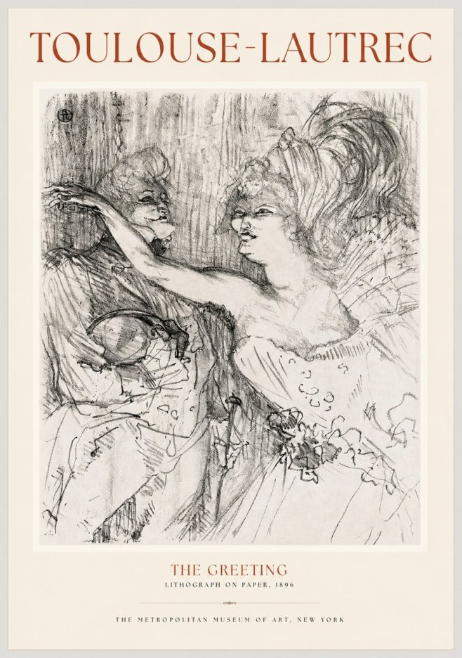 Toulouse-Lautrec The Greeting No1 - Affiche