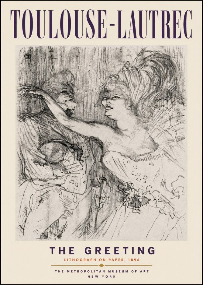 Toulouse-Lautrec The Greeting No2 - Affiche