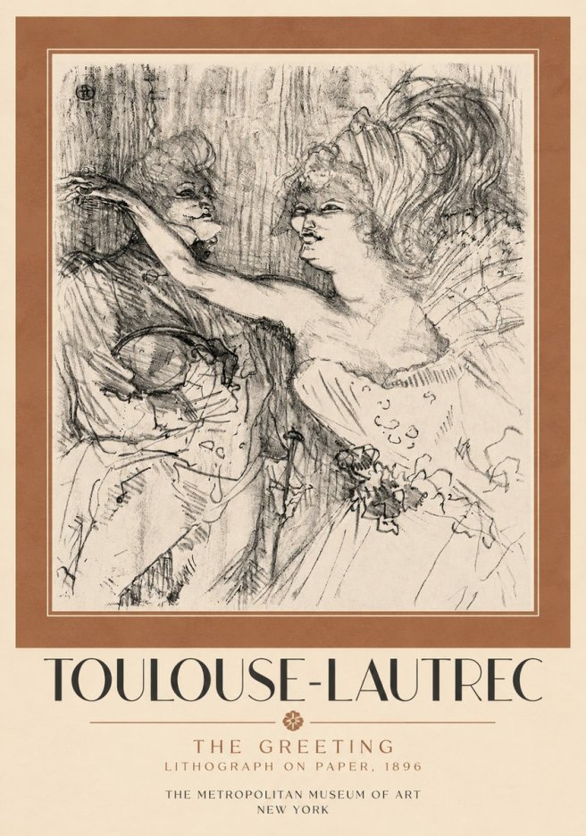 Toulouse-Lautrec The Greeting No3 - Affiche