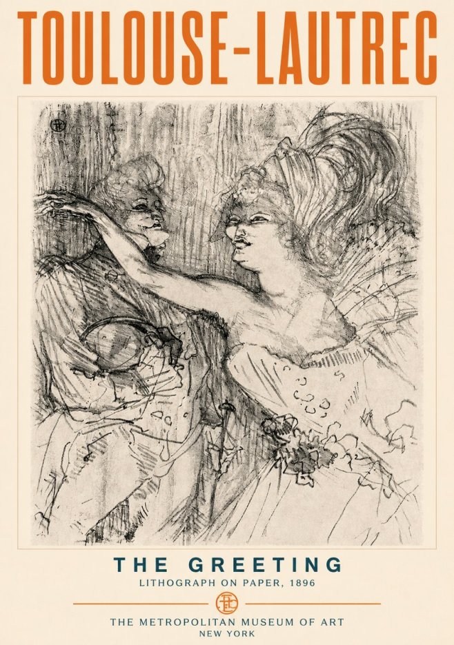 Toulouse-Lautrec The Greeting No4 - Affiche