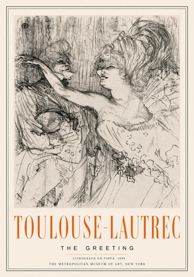 Toulouse-Lautrec The Greeting No6 - Affiche