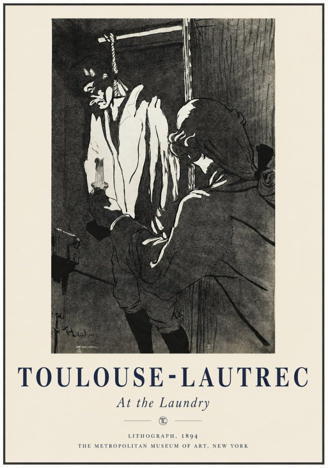 Toulouse-Lautrec At the Laundry No1 - Affiche