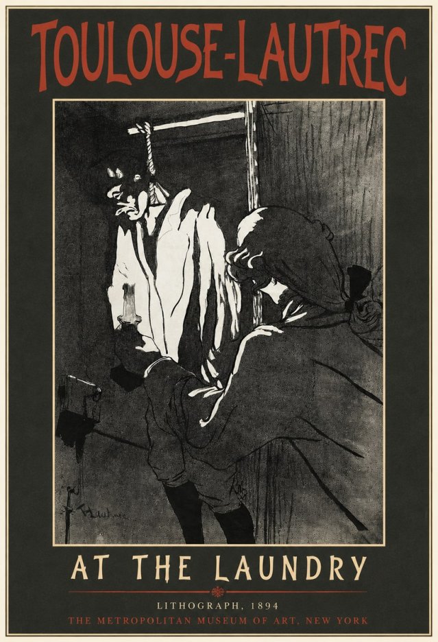 Toulouse-Lautrec At the Laundry No4 - Affiche