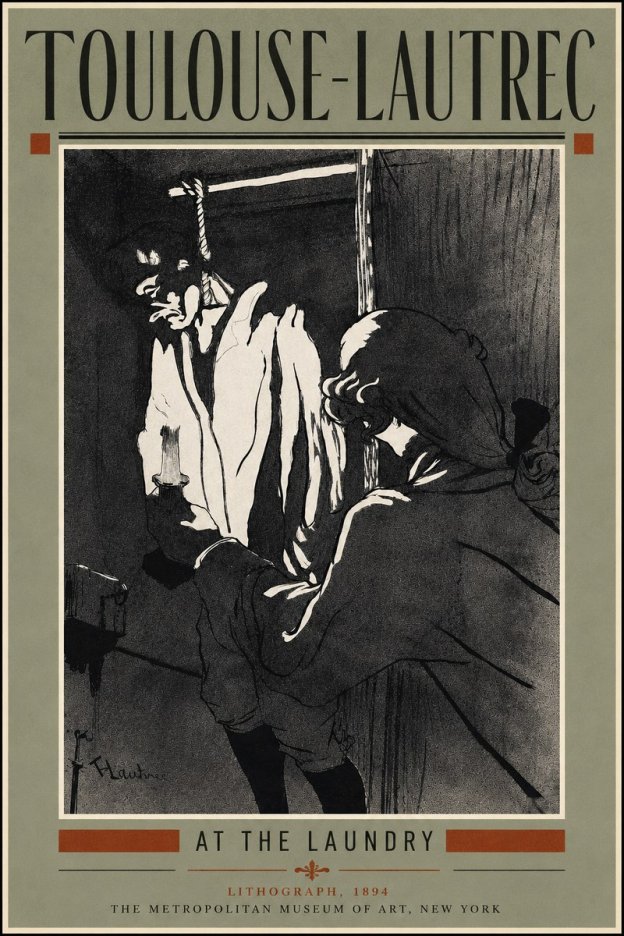 Toulouse-Lautrec At the Laundry No5 - Affiche