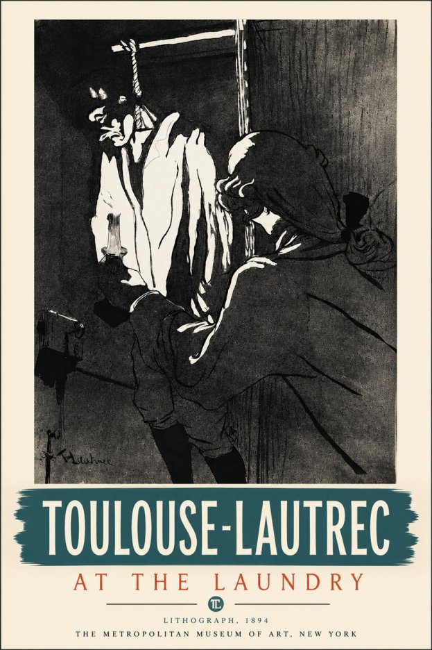 Toulouse-Lautrec At the Laundry No6 - Affiche