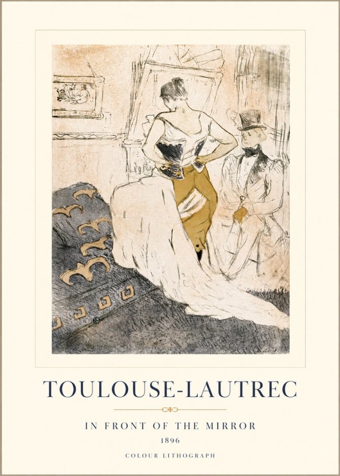Toulouse-Lautrec In Front of the Mirror No1 - Affiche