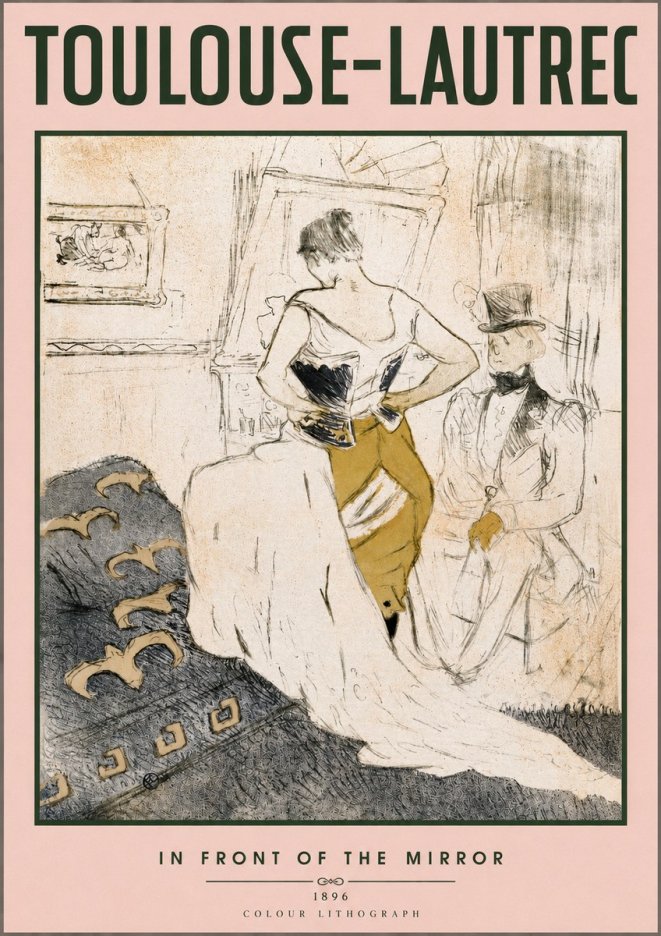 Toulouse-Lautrec In Front of the Mirror No3 - Affiche