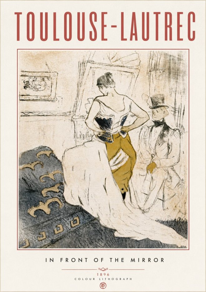 Toulouse-Lautrec In Front of the Mirror No6 - Affiche
