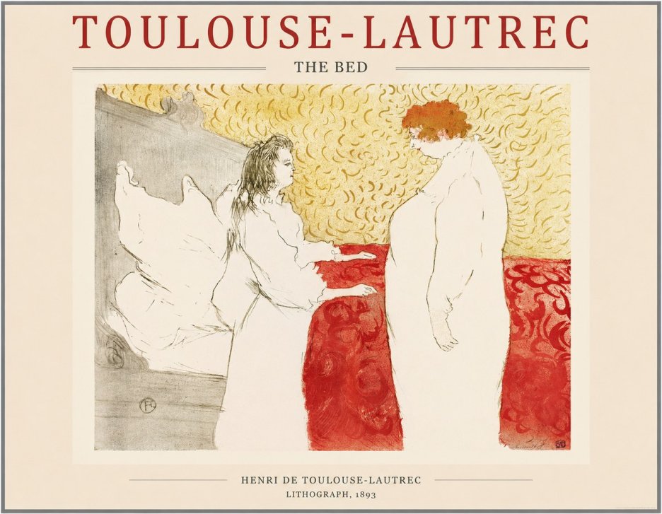 Toulouse-Lautrec The Bed No1 - Affiche