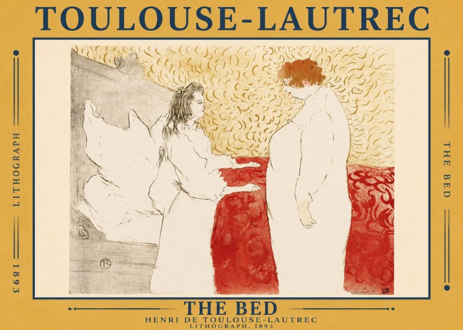 Toulouse-Lautrec The Bed No4 - Affiche