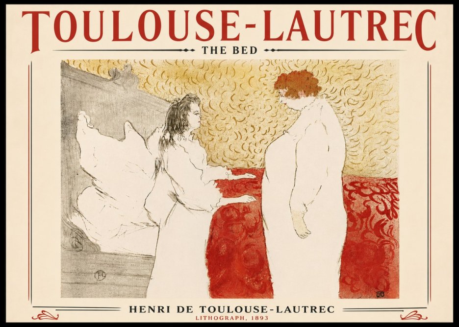 Toulouse-Lautrec The Bed No6 - Affiche