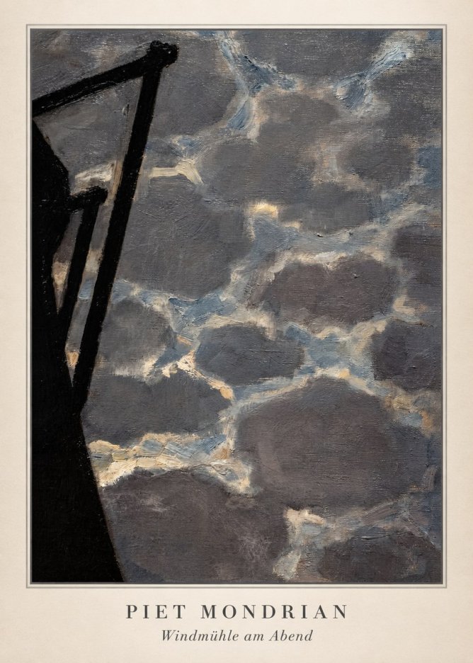 Piet Mondrian Windmühle Am Abend I No6 - Affiche