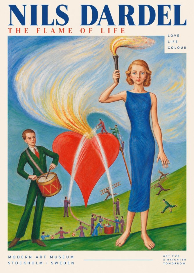 Nils Dardel The Flame of Life No5 - Affiche
