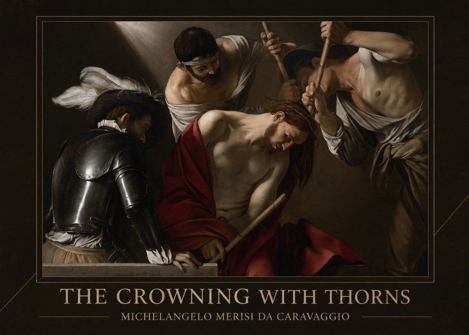 Michelangelo Merisi da Caravaggio The Crowning with Thorns I No1 - Affiche