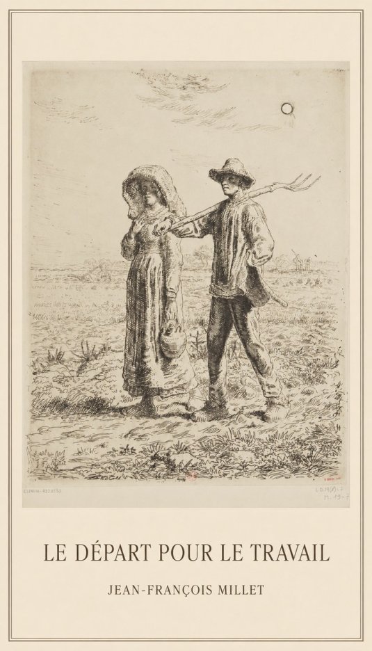 Jean-François Millet Le Départ Pour Le Travail II No1 - Affiche
