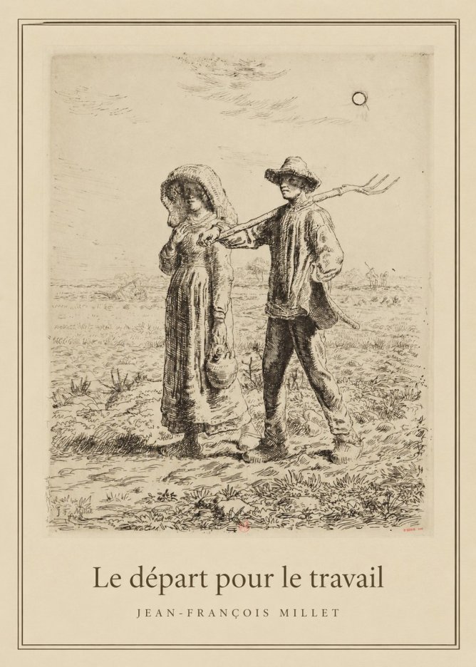 Jean-François Millet Le Départ Pour Le Travail II No4 - Affiche
