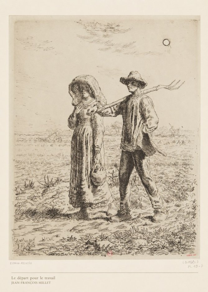 Jean-François Millet Le Départ Pour Le Travail II No6 - Affiche
