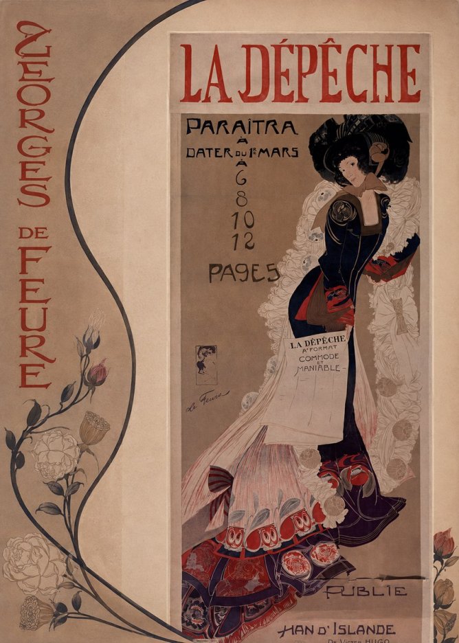 Georges de Feure La Dépêche II No2 - Affiche