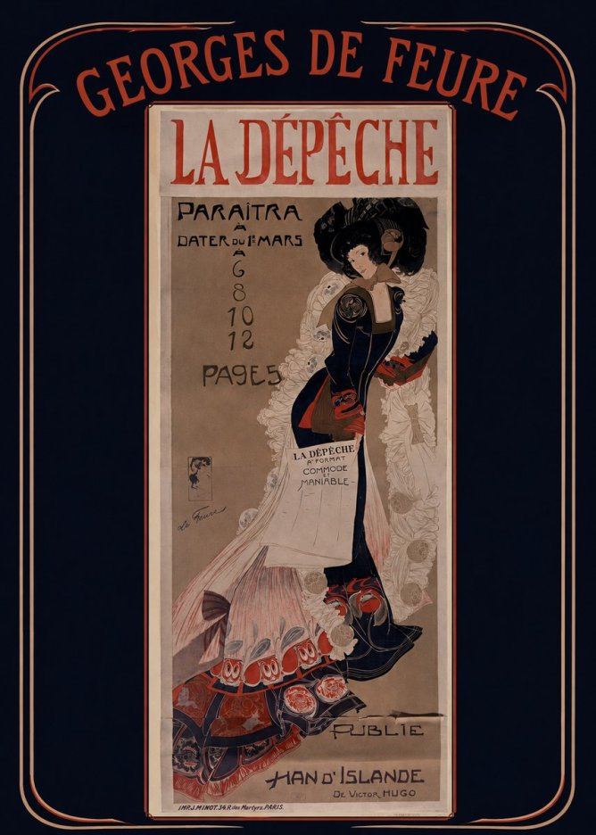 Georges de Feure La Dépêche II No3 - Affiche