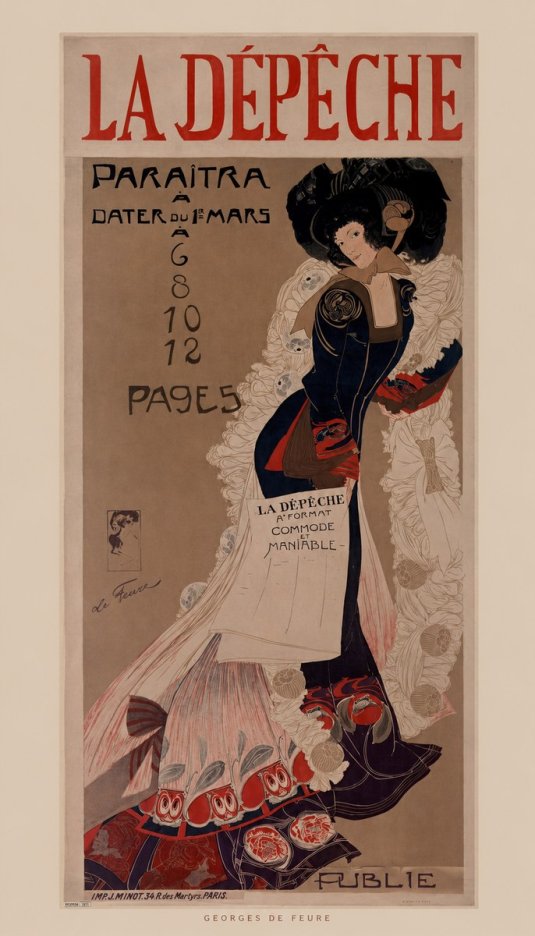 Georges de Feure La Dépêche II No6 - Affiche