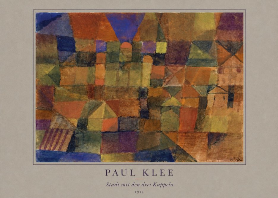 Paul Klee Stadt Mit Den Drei Kuppeln No5 - Affiche