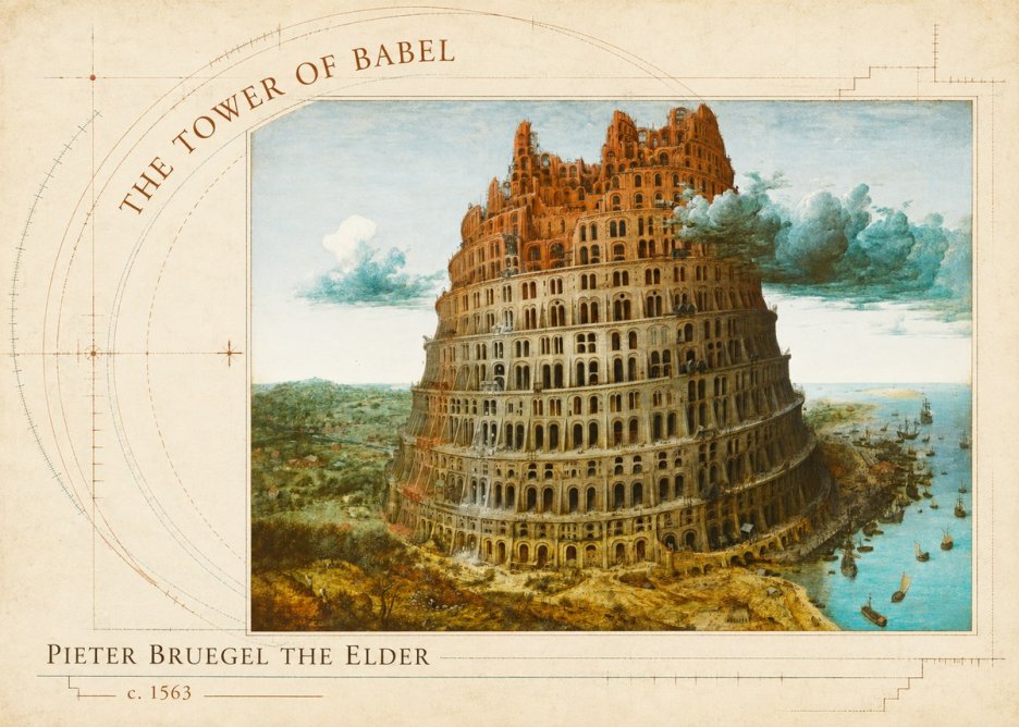 Pieter Bruegel The Tower of Babel III No5 - Affiche