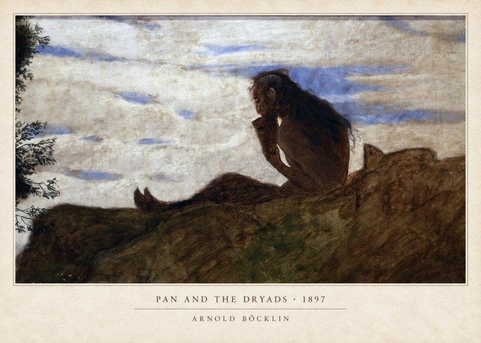 Arnold Böcklin Pan and the Dryads No2 - Affiche