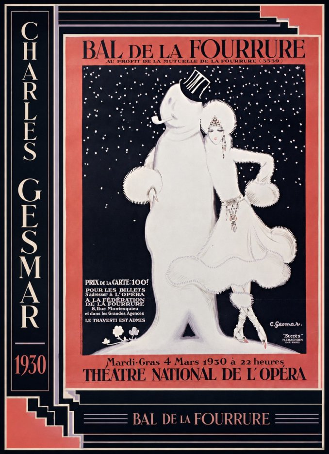 Charles Gesmar Bal De La Fourrure I No2 - Affiche