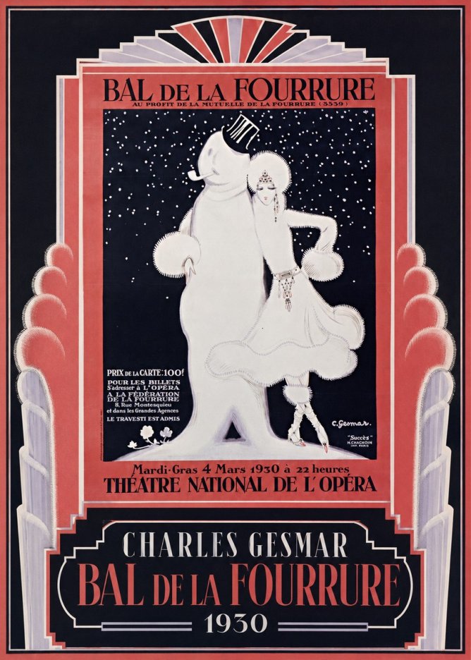 Charles Gesmar Bal De La Fourrure I No3 - Affiche
