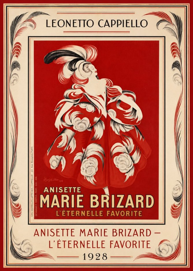 Leonetto Cappiello Ansette Marie Brizard - L'éternelle Favorite No1 - Affiche