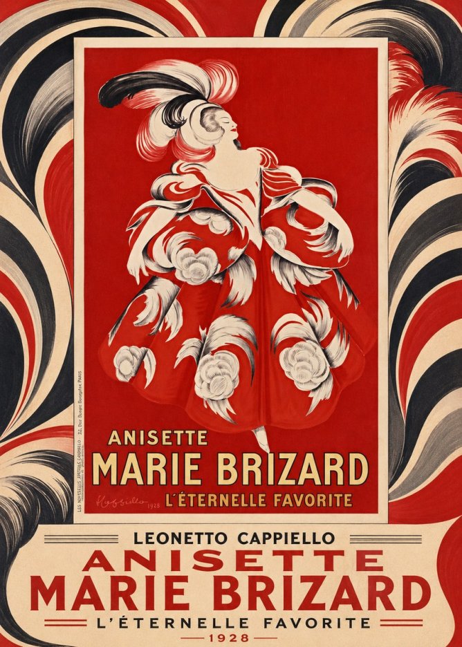 Leonetto Cappiello Ansette Marie Brizard - L'éternelle Favorite No4 - Affiche