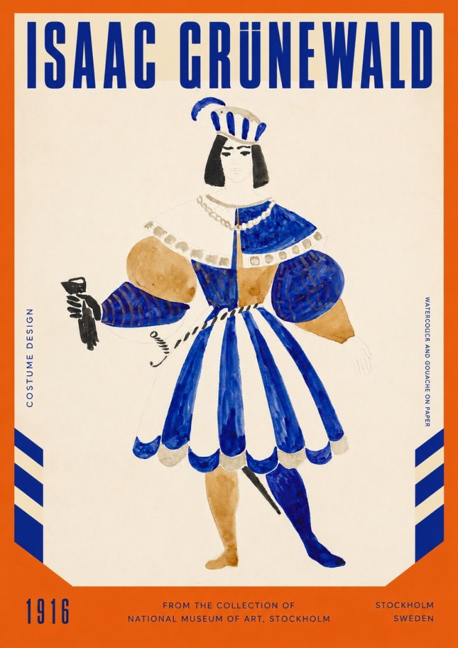 Isaac Grünewald Costume Design III No2 - Affiche