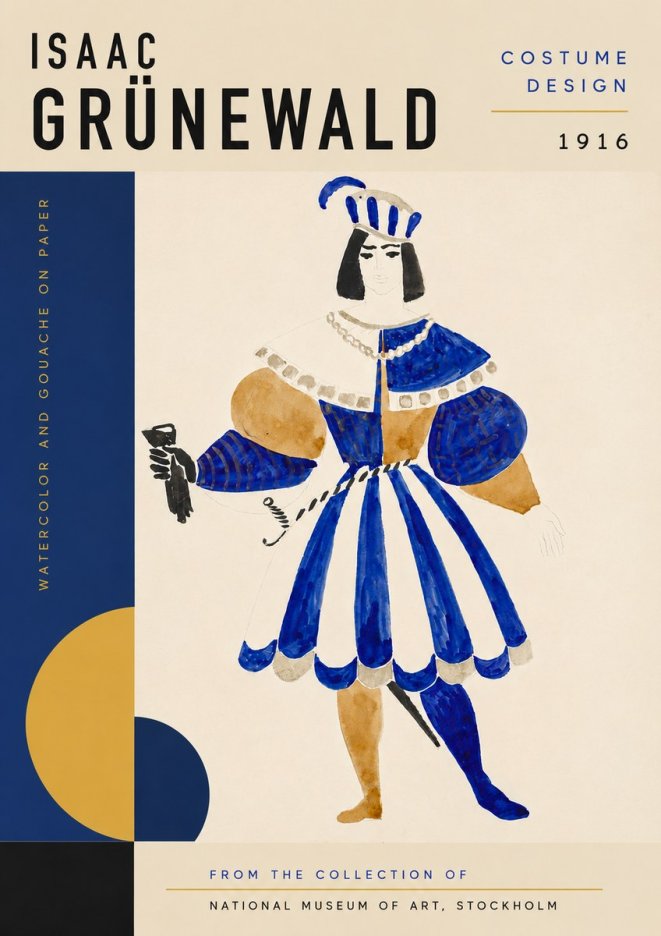 Isaac Grünewald Costume Design III No3 - Affiche