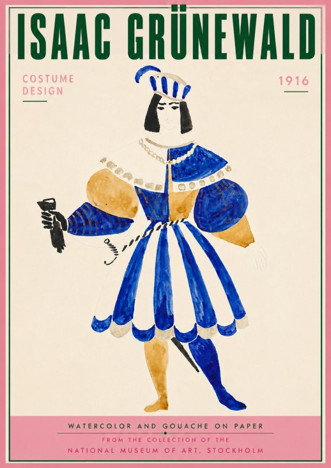 Isaac Grünewald Costume Design III No4 - Affiche