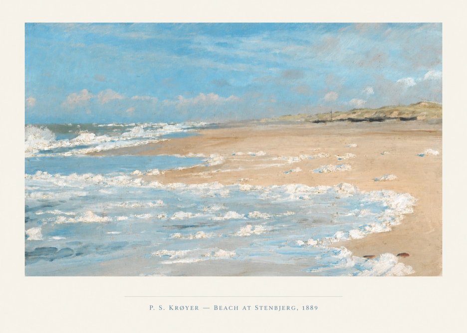 P.S. Krøyer Beach at Stenbjerg · 1889 No4 - Affiche