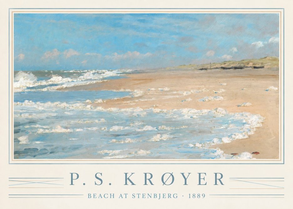 P.S. Krøyer Beach at Stenbjerg · 1889 No5 - Affiche