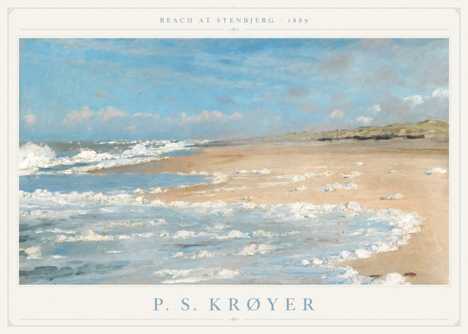 P.S. Krøyer Beach at Stenbjerg · 1889 No6 - Affiche