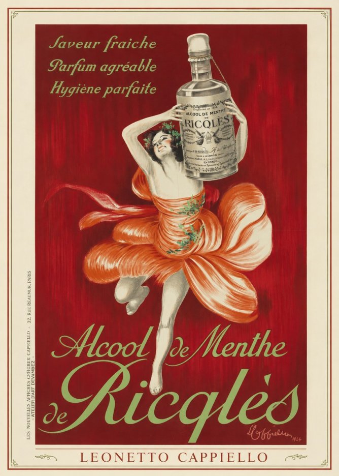 Leonetto Cappiello Alcool De Menthe De Ricqlès I No1 - Affiche