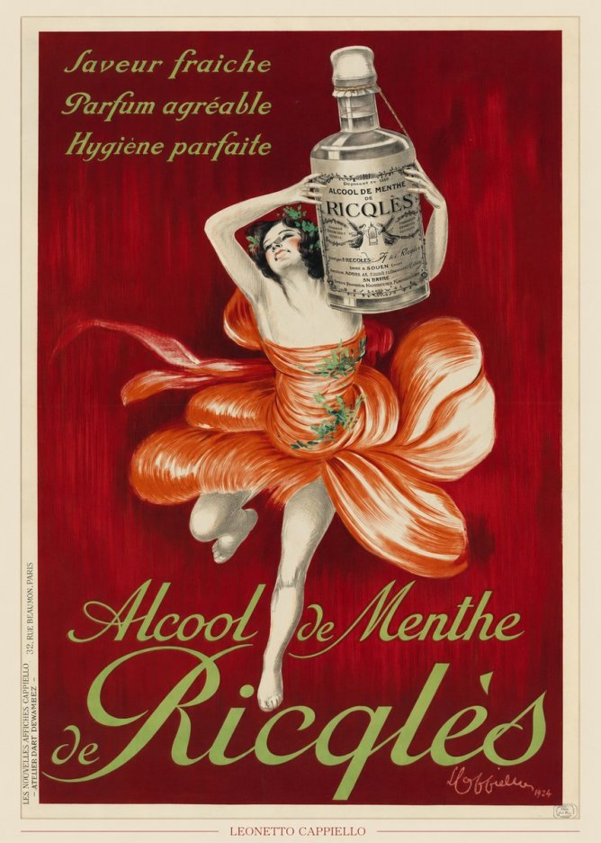 Leonetto Cappiello Alcool De Menthe De Ricqlès I No6 - Affiche