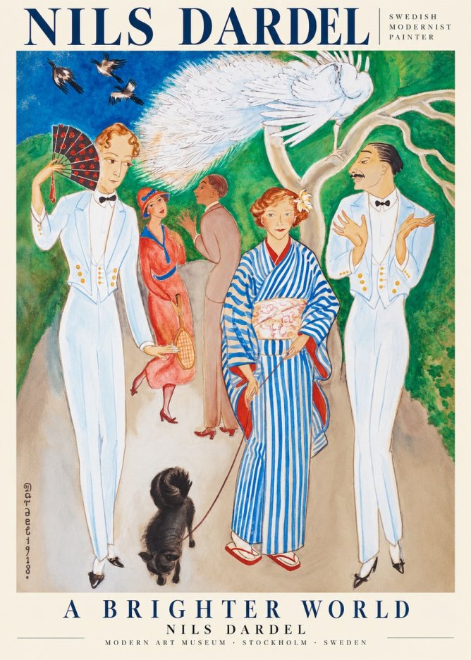 Nils Dardel A Brighter World No1 - Affiche