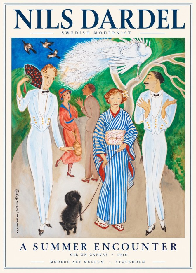 Nils Dardel A Brighter World No2 - Affiche