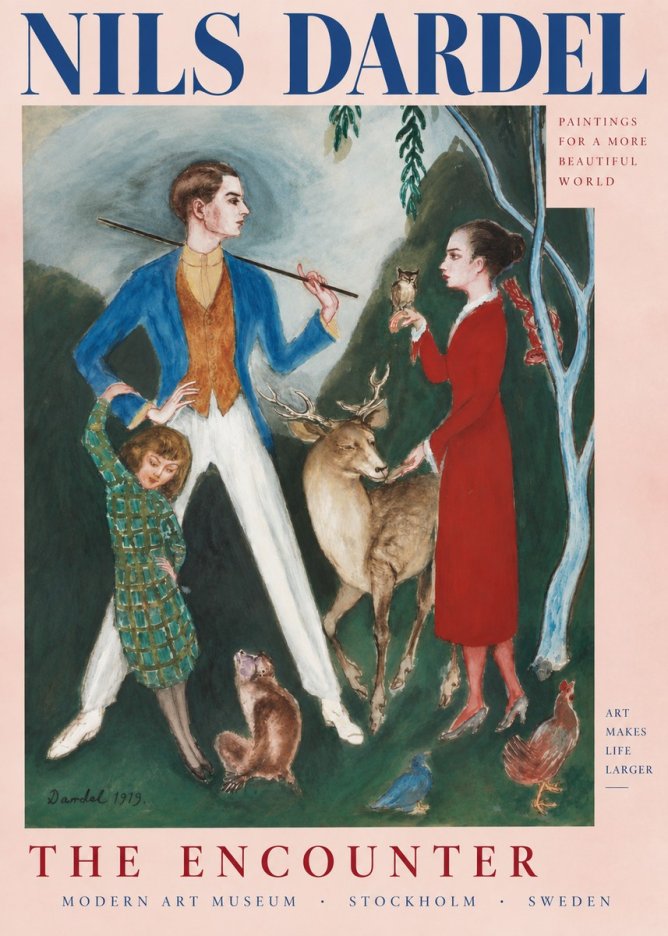 Nils Dardel The Encounter No4 - Affiche