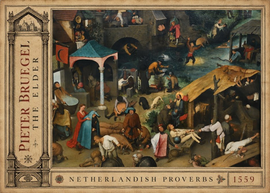 Pieter Bruegel Netherlandish Proverbs V No2 - Affiche