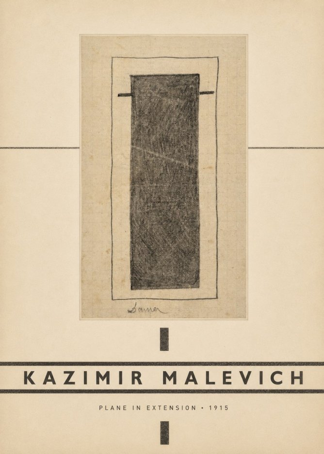 Kazimir Malevich Plane in Extension No3 - Affiche