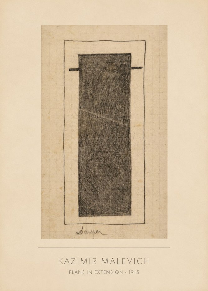 Kazimir Malevich Plane in Extension No4 - Affiche