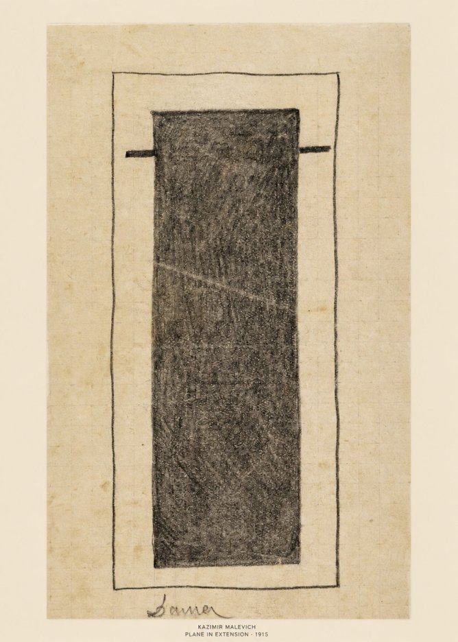 Kazimir Malevich Plane in Extension No5 - Affiche
