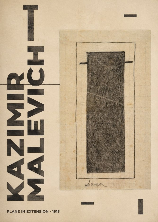 Kazimir Malevich Plane in Extension No6 - Affiche