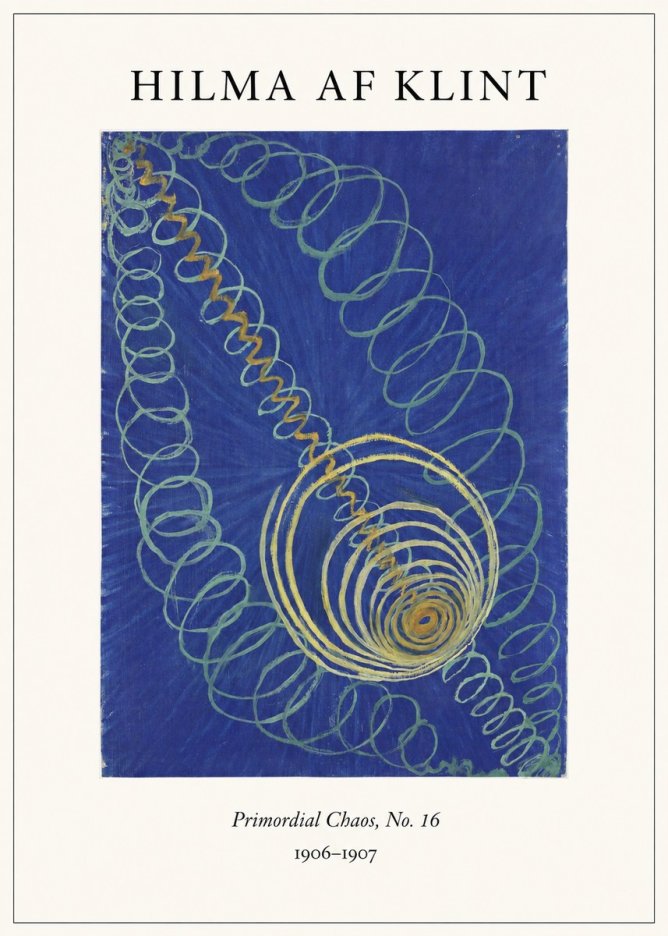 Hilma af Klint Primordial Chaos, No. 16 No4 - Affiche