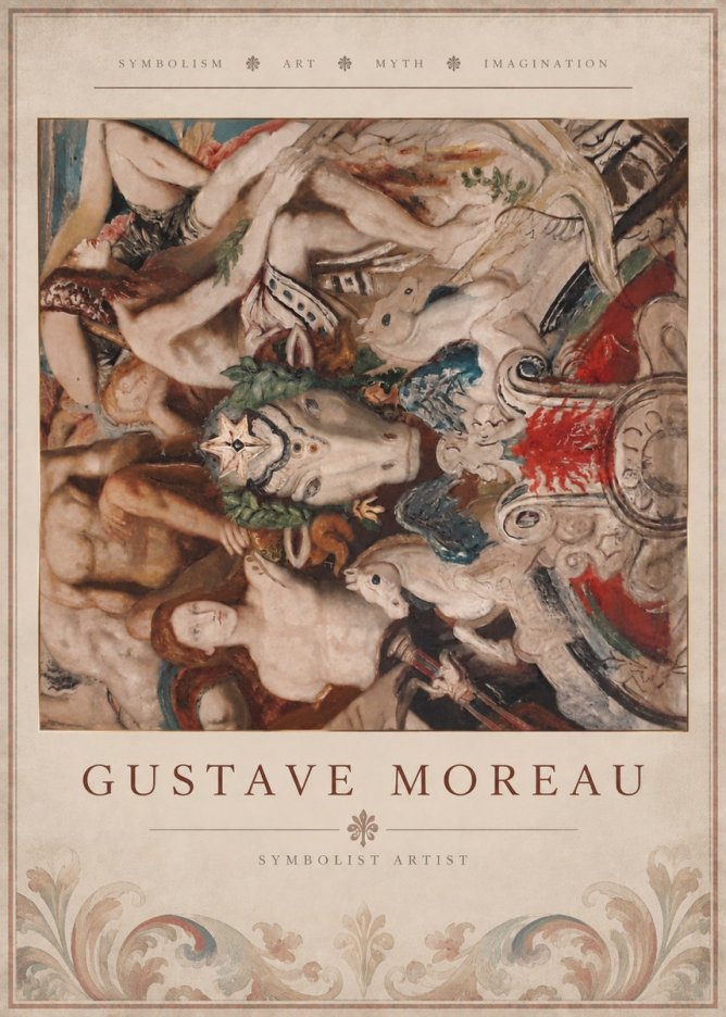 Gustave Moreau Mythological Composition No5 - Affiche